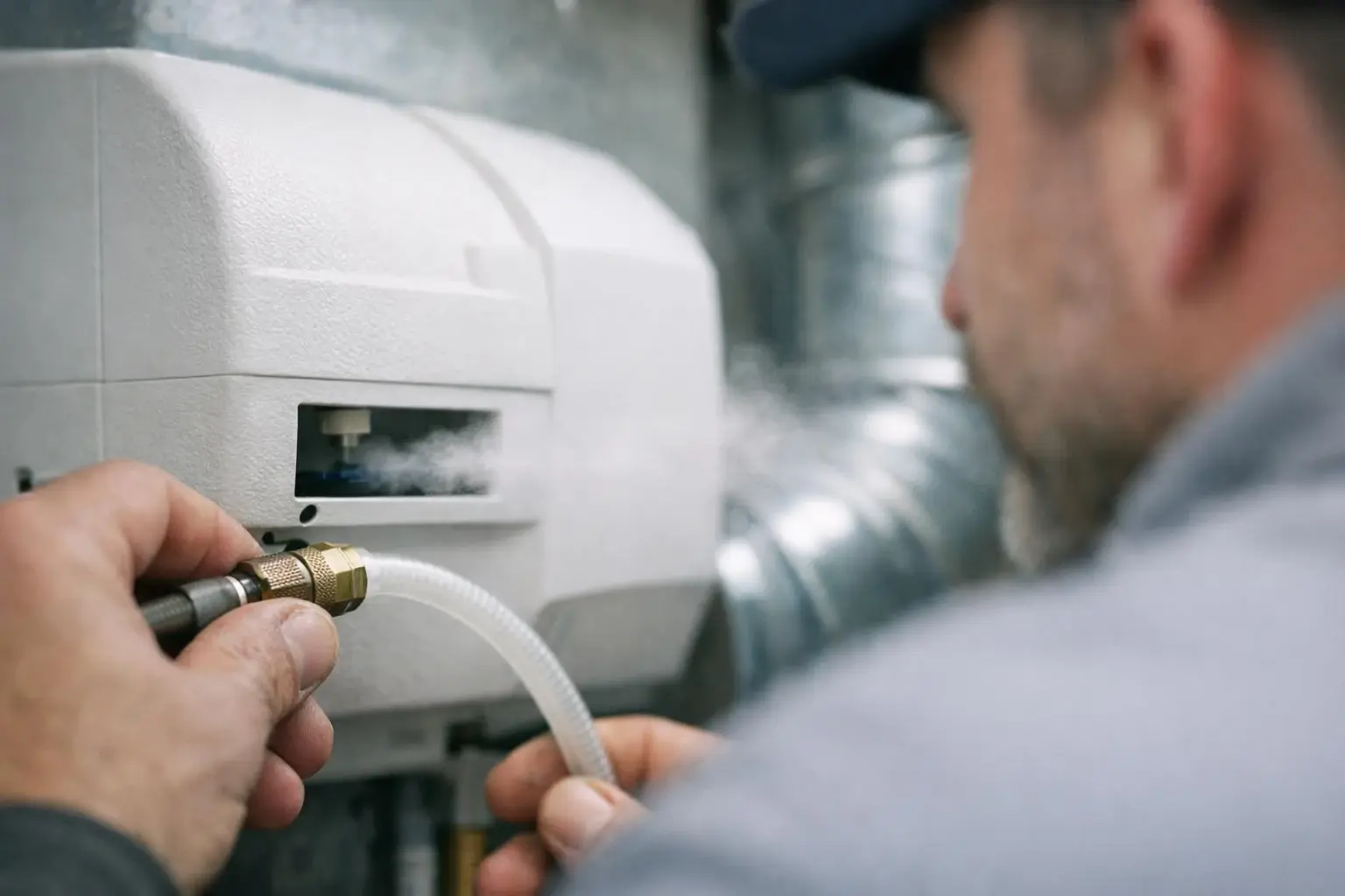 Humidifier in HVAC Contractor: Humidifier is a device that adds moisture to dry indoor air to—visual guide