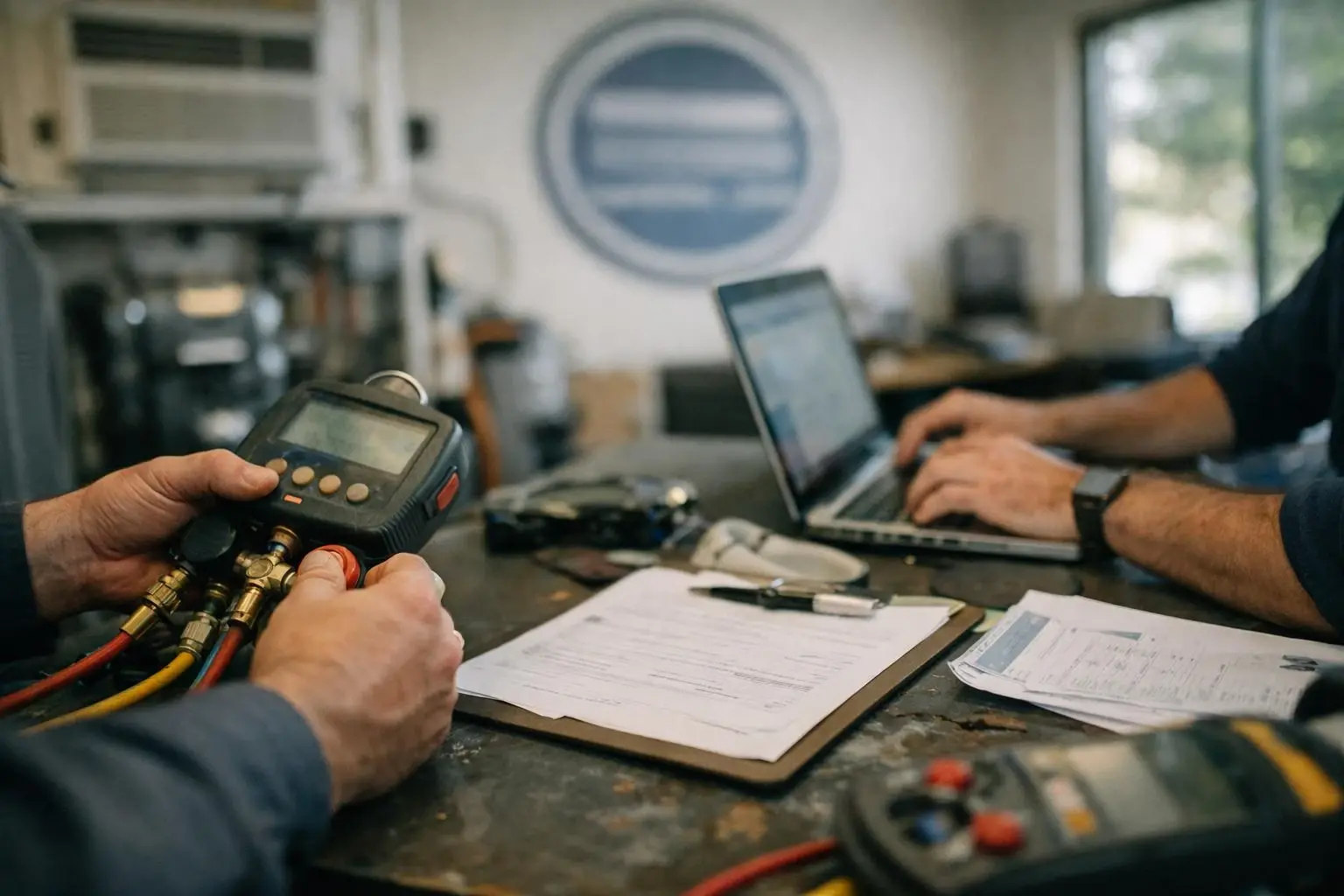 How North American Technician Excellence applies to HVAC Contractor services in Lewisville, United States—practical illust...