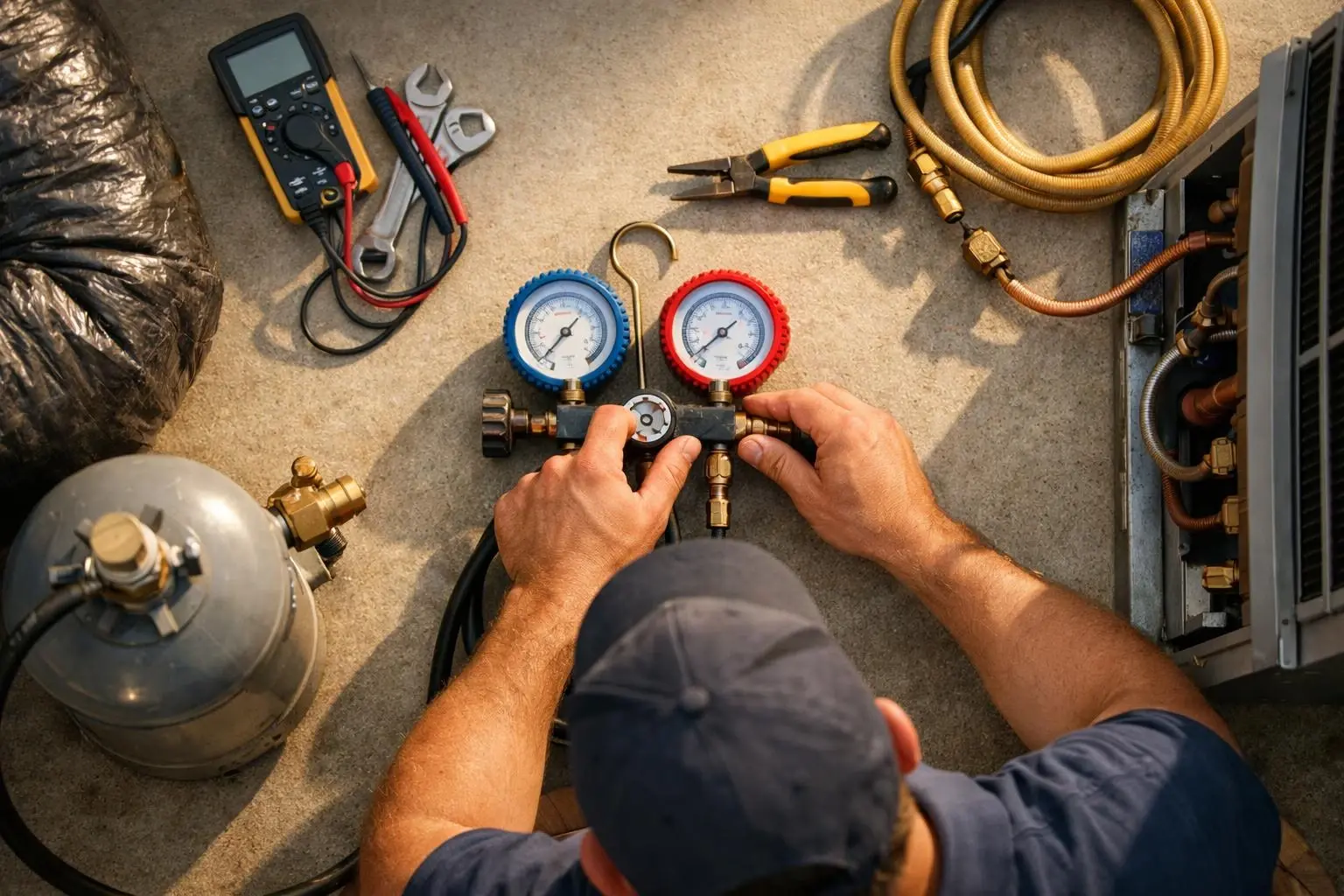 How Pounds per Square Inch applies to HVAC Contractor services in Lewisville, United States—practical illustration