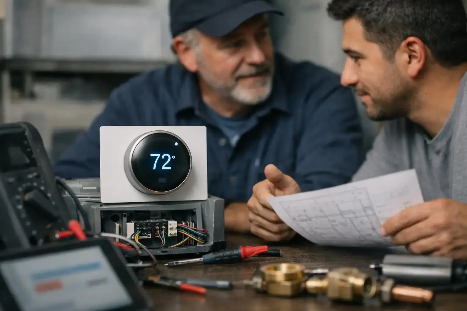 How Thermostat applies to HVAC Contractor services in Lewisville, United States—practical illustration